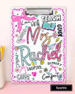 Custom Preppy Teacher Clipboard